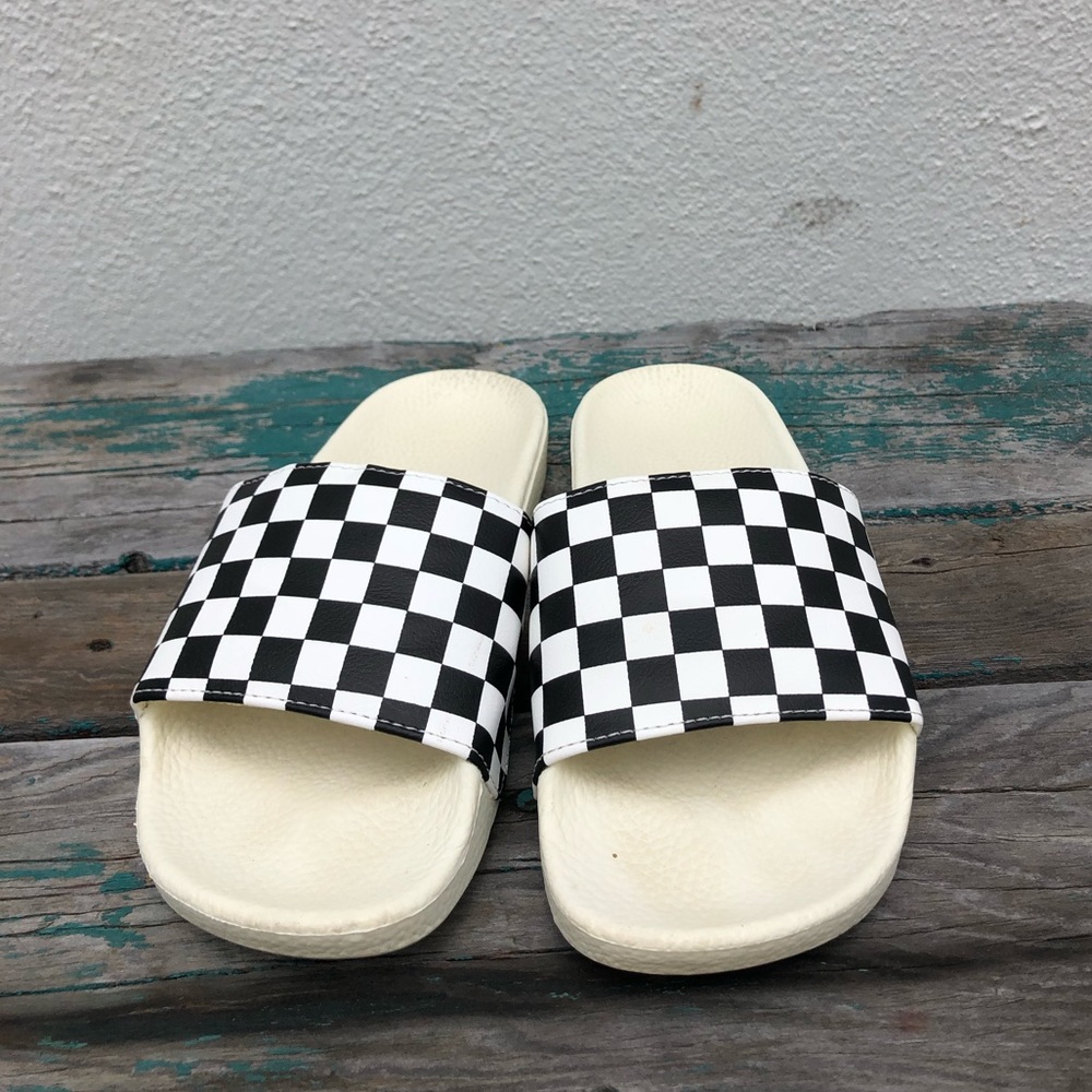 VANS Slide On Checkerboard Sandals